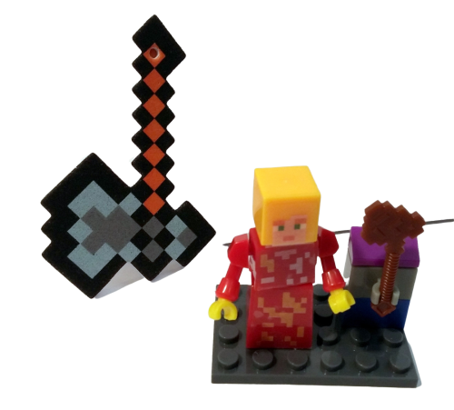 Schlüsselanhänger Minecraft Motiv Set Blaze Sammel Box Set