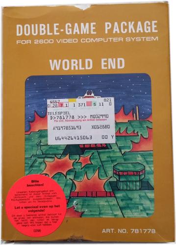 Double-Game Package - Base Attack / World End für Atari 2600  Retrogame mit Anleitung