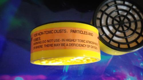 INDUSTRIAL, CYBER ,Club GASMASKE LED und UV Spikes Neon Unisex Blau