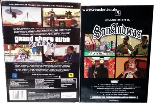 GTA  Grand Theft Auto  San Andreas Reiseführer und Karte  DVD BOX