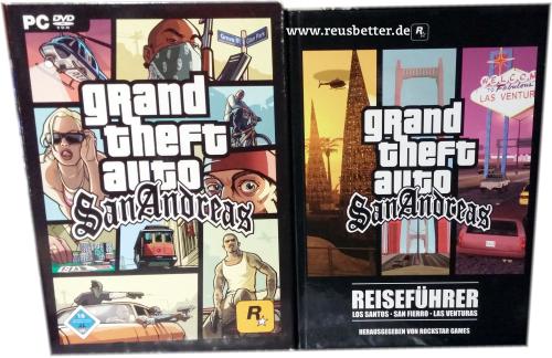 GTA  Grand Theft Auto  San Andreas Reiseführer und Karte  DVD BOX