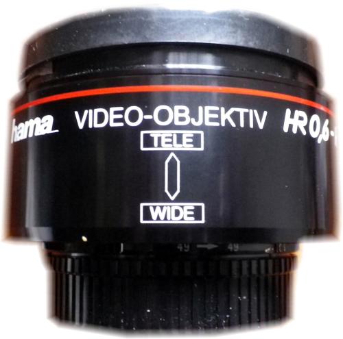 Original Hama Video Schwingobjektiv HR0,6 - HR1,5 Tele Wide Konver