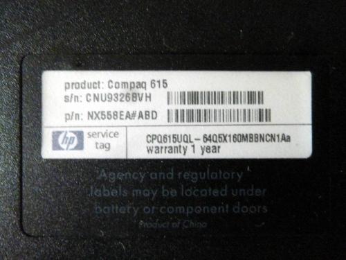 Hewlett Packard Compaq 615 Athlon X2 QL-64 2.1 GHz 2 Recycling Geräte