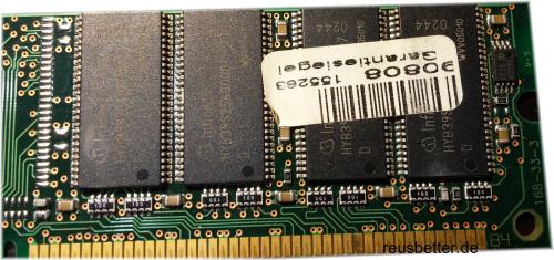 Infineon PC Arbeitsspeicher 256MB SDRAM PC 133 CL2 PC RAM
