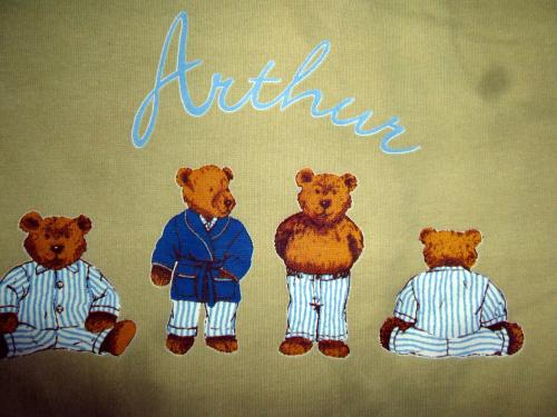 T-Shirt Tank Top Achselshirt für Kinder | Motiv Teddy Arthur | Sandfarben