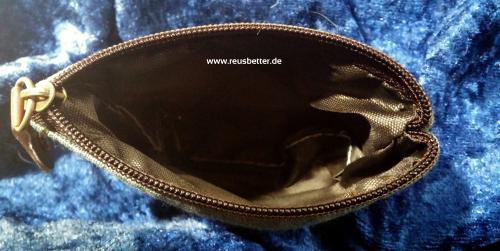 Kleingeld Portemonnaie aus Leinen/Leder mit Antik Anhänger - 3 Motive zur Auswahl