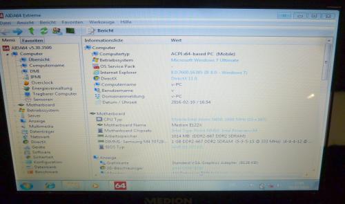 Medion Akoya E1222 Netbook | 1,66 GHz | 120 GB HDD | 10 Zoll | Web Cam