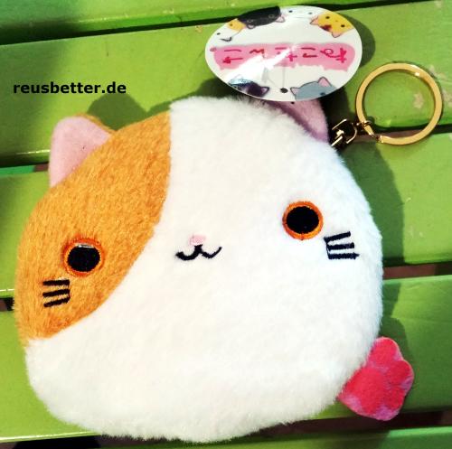 Nemu Neko Geldbeutel |  Taschen Anhänger | Schlüsselanhänger |  Kawaii Katze 12 cm