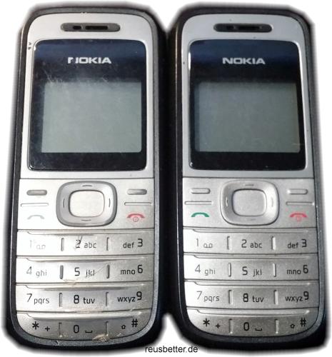 Nokia 1200 Handy | Silber Grau | Sim Frei | 1,5 Zoll | Retro