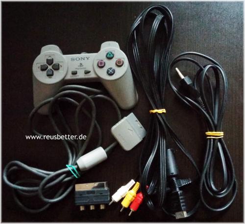 Sony PlayStation1 - PS ONE | SCPH - 7502 | AV - Netzkabel & Kontroller | geprüft