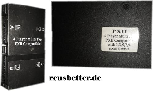 Sony Playstation 2 PXII 4 Player Multi Tap Original PS2 4 Spieler Adapter