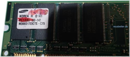 Samsung PC Arbeitsspeicher 128MB RAM PC133-542 PC RAM