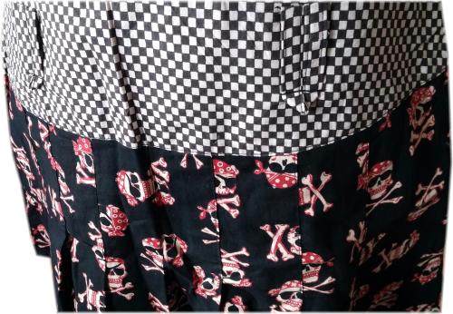 Damen Punk/Gothic Sommer Rock Skull /Bones Totenköpfe L