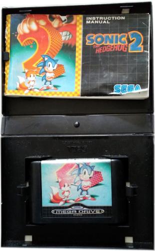 Sega Mega Drive SpielxSonic the Hedgehog 2 mit Anleitung und Verpackung