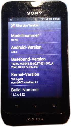 Sony Xperia Tipo ST21i Smartphone  * Android  *  UMTS * Simlock Frei