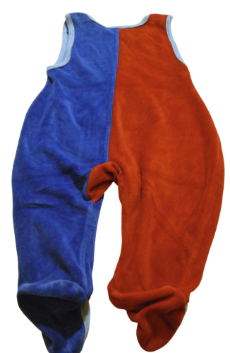 Strampler Jungen Blau Rot mit Tasche Größe 62 gebraucht