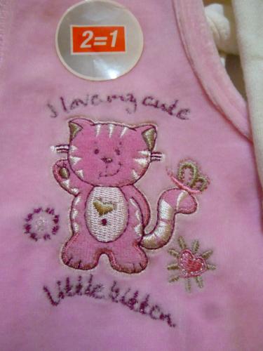 Kleinkinder Baby Strampler 2 Teiliges Baby Set Nicki Samt Flieder Rosa mit Shirt