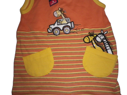 Little King Strampler Giraffen Orange Gelb Größe 68