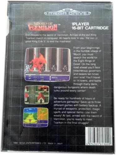 SEGA Mega Drive Spiel Sword of Vermillion mit OVP