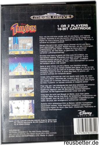 Disney's Talespin Sega Mega Drive Retro Games Spiel mit OVP