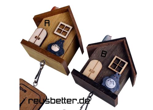 Mein Nachbar Totoro Holzhaus Fenster Deko hängend Studio Ghibli Windspiel