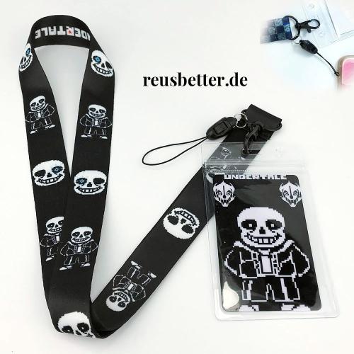 Undertale Schlüsselband | mit Anhänger 3 Teilig |  ID Kartenhalter