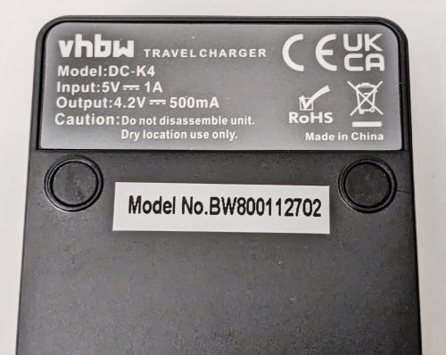 vhbw DC-K4 Akku Ladegerät kompatibel Medion DC8300 Digitalkamera