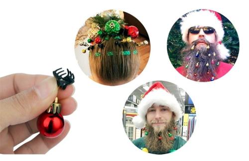 Bart Weihnachtskugeln ☆ Dreads Weihnachtskugeln ☆  12 Stück Set ☆ Gag zum Fest