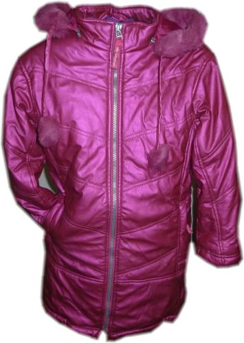Wintermantel für Mädchen Metall Optik Fuchsia Snowflake George 128