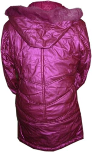 Wintermantel für Mädchen Metall Optik Fuchsia Snowflake George 128