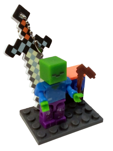 Schlüsselanhänger Minecraft Motiv  Motiv Zombie Sammel Box Set