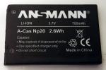 ANSMANN NP 20 Kamera Akku Casio | LI-ION 3.7 V | 700 mAh