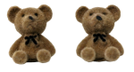 Ohrstecker Plüsch Bärchen - Ohrringe Plüschbärchen - Kragen Stecker Teddy  - Teddybär Flock