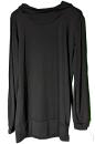 Damen Hoodie mit Kapuze - Ladies Long Hoody - Schwarz - 2XL