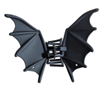 Fledermaus Haarklammer – Gothic Haar Accessoire Schwarz Metall groß