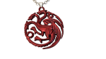 Game of Thrones Targaryen Drachen Halskette Rot