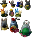 Mein Nachbar Totoro 3D - Anime Motiv Sammel Set 10 Figuren oder Anhänger - Studio Ghibli