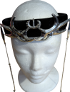 Punk Industrial Haarreif Schwarz-Silber – Spike-Design mit Ketten