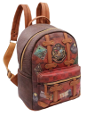 Harry Potter Rucksack Braun mit Patches - PU Leder 32cm