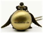 Harry Potter Snitch Quidditch  Kette mit Uhr Goldener Schnatz  Metall