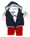 Kleinkinder Baby Kombi 3 Teillig  Shirt Hose und Kaputzen Jacke