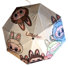 Labubu Monster Anime Unisex Automatik Regenschirm und UV Sonnenschirm