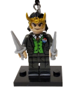 President LOKI LOZ Schlüsselanhänger Set mit Waffen Lego Motiv Handy Anhänger
