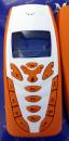Nokia 7210 Handyhülle Orange Weiß mit Tastatur und Display