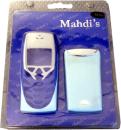 Nokia 8310 Full Cover Handy Hülle Blau Silber