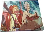 Rick and Morty Gaming Mousepad Achterbahn | Rutschfestes Mauspad 28 x 25 cm