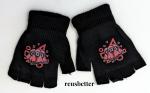 Squid Game Fingerlose Handschuhe Strickhandschuhe Unisex Rot