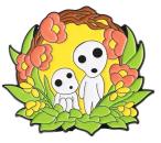 Studio Ghibli Prinzessin Mononoke Waldgeist Metall Pin Brosche