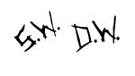 Supernatural - Sam und Dean Winchester Tisch Initialen - Aufkleber S.W / D.W