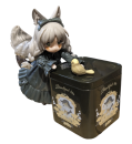Tea Time Cats Set mit Tee Dose Sammel PVC Figur stehend